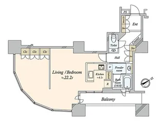 東京ツインパークス ライトウイング【9階】の間取り