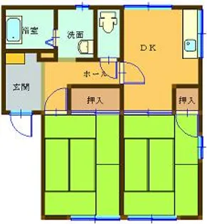 メゾンたまおき 202号【2階】の間取り