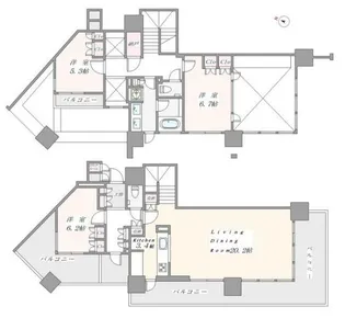 パークタワー横濱ポートサイドの間取り