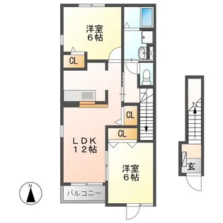 レクサス共栄A【2階】の間取り