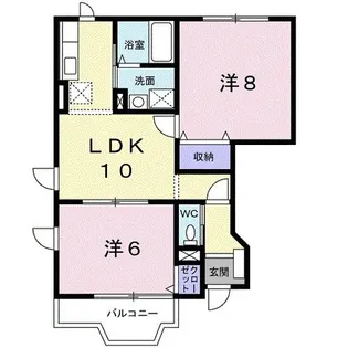 チェリーサイドハウスII【1階】の間取り