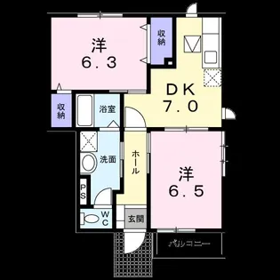 フォレスト五番館【1階】の間取り