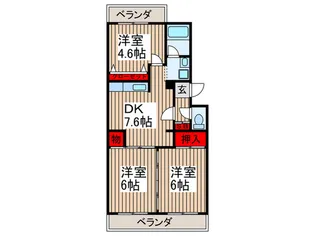 セジュールマンション【3階】の間取り