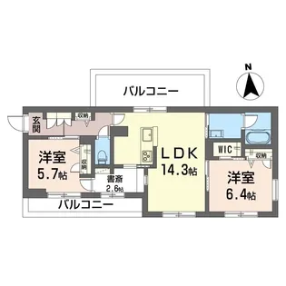 エクラシエ【3階】の間取り