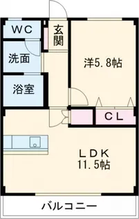 コーキア神楽【1階】の間取り