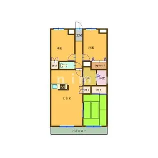 熊本県熊本市南区江越1【マンション】の間取り