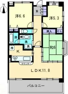 サウスフォレスト【9階】の間取り