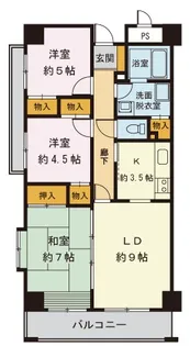 ピア親水公園【4階】の間取り