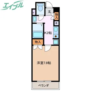 アンオゥル鵜の森【5階】の間取り