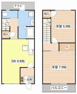 滋賀県彦根市野田山町【一戸建】の間取り