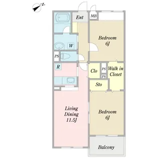 クラベール【2階】の間取り