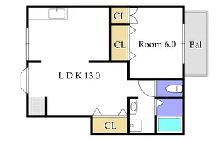 フローラルガーデン【1階】の間取り