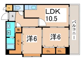 ルミナール南堀江【7階】の間取り