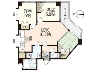 サウスウエストプラザ【4階】の間取り