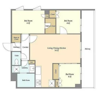 メゾンドオンディーヌ【2階】の間取り