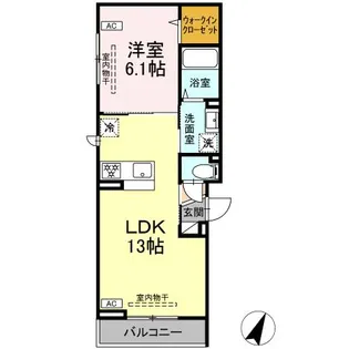 神奈川県相模原市南区東林間4【アパート】の間取り