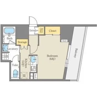 CORNES HOUSE NAGOYA【11階】の間取り