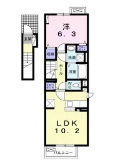 イーストブルー I【2階】の間取り