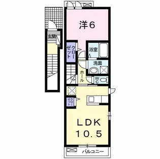 シャンドールII【2階】の間取り