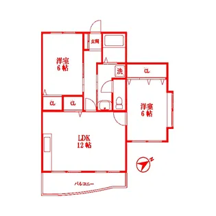 キッツビュール【3階】の間取り