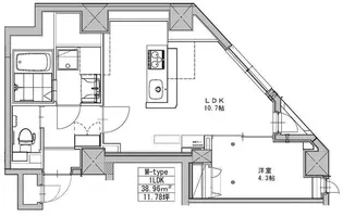 東京都渋谷区千駄ヶ谷1【マンション】の間取り