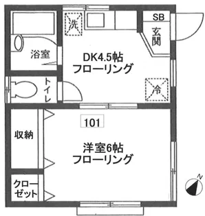 メゾン神楽坂【1階】の間取り