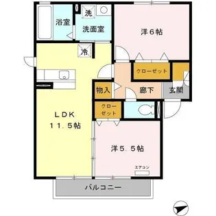 埼玉県さいたま市岩槻区宮町2【アパート】の間取り