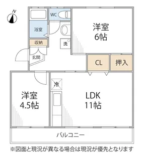 サンスクウェア湘南台【1階】の間取り