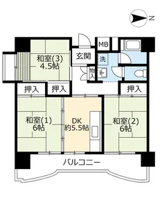 UR南港しらなみ【13階】の間取り