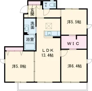 アルフラット【1階】の間取り