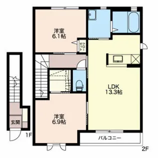 アークエンジェル【2階】の間取り
