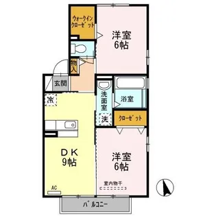 シャンポール【2階】の間取り