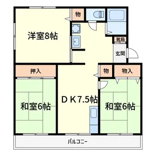 メゾンテックII【2階】の間取り