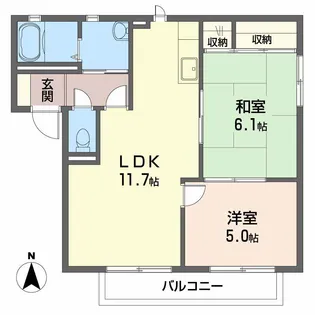 シャーメゾン愛宕山 C棟【2階】の間取り