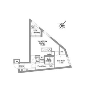 コンフォリア・リヴ渋谷本町【3階】の間取り