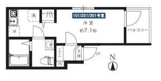 MELDIA堀切菖蒲園【1階】の間取り