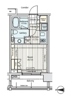 イプセ蒲田【4階】の間取り