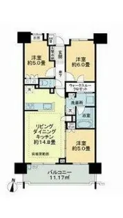 ライオンズ川口幸町グランフォート【2階】の間取り