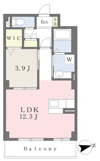 グラディート大沢川原【8階】の間取り