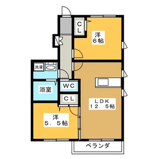 ラフォーレ朝日【2階】の間取り