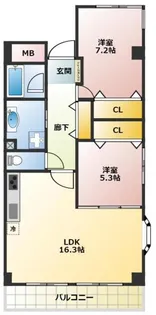 エスポワール1【2階】の間取り