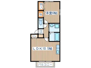 ライズ五十人町【1階】の間取り