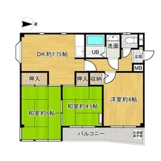 コーポ松政【3階】の間取り