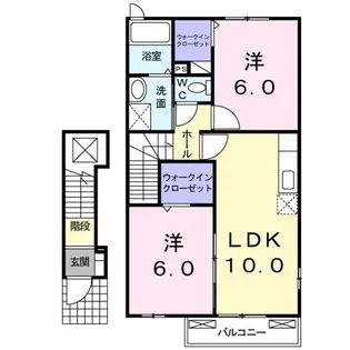 ボワ・フルール【2階】の間取り