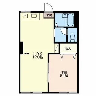 フローラ片浜【1階】の間取り