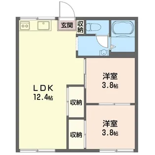 ハイツ村上【1階】の間取り