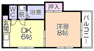 シャトレ新町【4階】の間取り