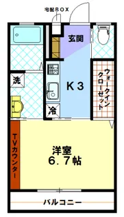 ハピネスおがわ【1階】の間取り