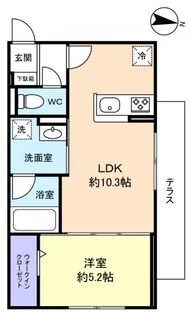 ラ・テールゆりのき台【1階】の間取り