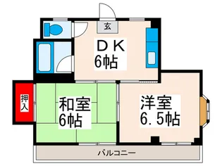 コサコハイツ【1階】の間取り